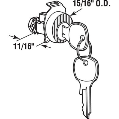 Image showing  D1 in. Diameter Face, Mailbox Lock, No Cams, Diecast Construction, S 4710