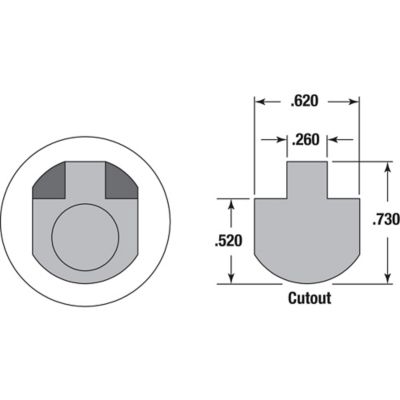Image showing  D1 in. Diameter Face, Mailbox Lock, No Cams, Diecast Construction, S 4710