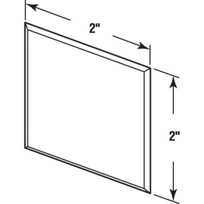Image showing  Wall Protector, 2 in. x 2 in. Squares, Rigid Vinyl, White, Textured, 5 pk., MP10866