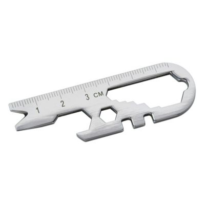 Prime-Line Micro Wrench Multi-Tool, Stainless Steel Construction, for Keychain, Auto, Camping, Hardware, ST67129