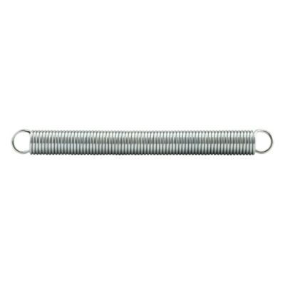 Prime-Line Extension Spring, Spring Steel Construction, Nickel, 0.072 Ga x 9/16 in. x 6 in., Closed Single Loop, 2 pk., SP 9671