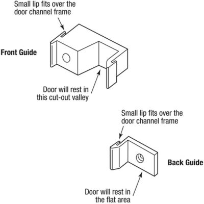 Image showing  Sliding Shower Door Bumper and Jamb Guide, 1-1/2 in. Width, Plastic, 2 Sets, M 6218