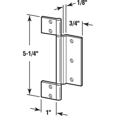 Image showing  Screen Door Hinge, 1/8 in. Offset Center Leaf, Florida Brown Finish, K 5153