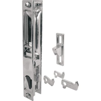 Prime-Line Sliding Glass Door Handle Set, 6-5/8 in., Diecast, Chrome Plated, Hook, 1 Set, C 1045