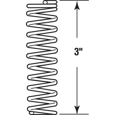 Image showing  Compression Spring, Spring Steel Construction, Nickel-Plated Finish, 0.051 Ga x 9/16 in. x 3 in., 2 pk., SP 9712