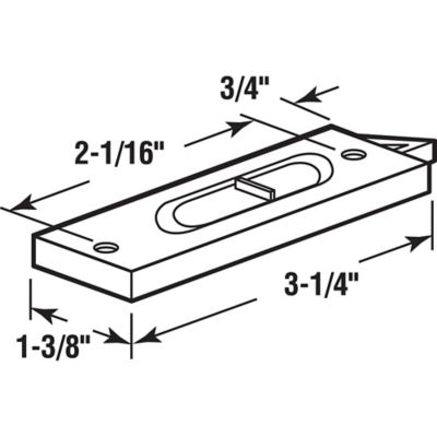 Image showing  3-1/4 in. White Plastic Spring-Loaded Tilt Latch, 1-Pair