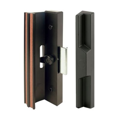 Prime-Line Diecast Sliding Door Handle Set, Anodized Black, Exterior Diecast Pull, Clamp Latch with Metal Activator 1 Set
