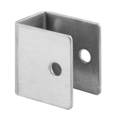 Prime-Line U-Bracket, for 1 in. Panels, Stainless Steel, Satin Finish with Fasteners