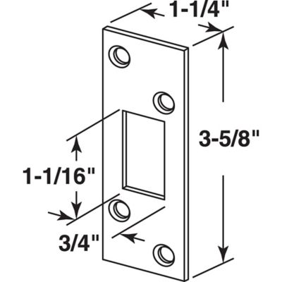 Image showing  Classic Bronze, High Security Deadbolt Strike, E 2462