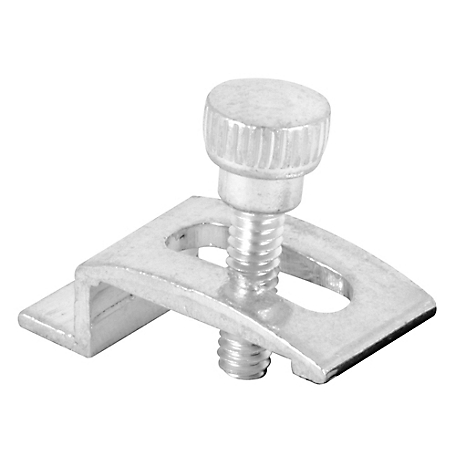 Prime-Line Storm Door Panel Clip with Screws, 1/4 in., Aluminum, 8 pk., T 8724