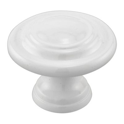 Prime-Line Bi-Fold Door Knob, Replace Old Or Unsightly Knobs, 1-11/16 in. Outside Diameter, Diecast, Classic White, N 7439