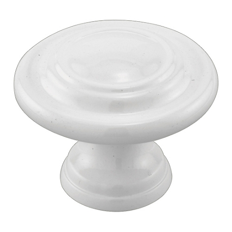 Prime-Line Bi-Fold Door Knob, Replace Old Or Unsightly Knobs, 1-11/16 in. Outside Diameter, Diecast, Classic White, N 7439