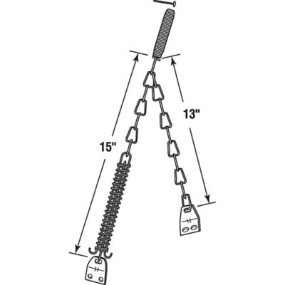 Image showing  Storm Door Chain and Spring, Aluminum Finish, MP5026