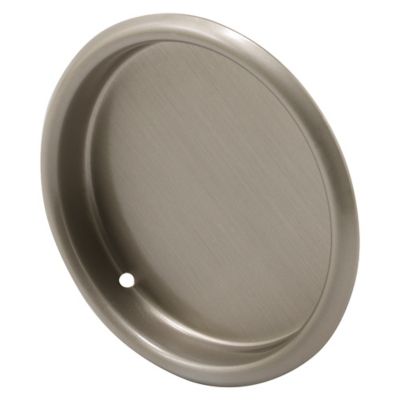 Prime-Line Mortise Closet Door Pull, 5/16 in. Depth x 2-1/8 in. Outside Diameter, Steel, Satin Nickel Finish, 2 pk., N 7209