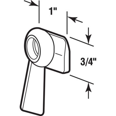 Image showing  Left Hand Sliding Window Sash Lock, Zinc/Diecast, 5 pk., MP2570