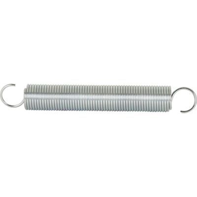 Prime-Line Extension Spring, Spring Steel Construction, Nickel, 0.105 Ga x 1-1/16 in. x 7 in., Single Loop Open, 1 pk., SP 9628