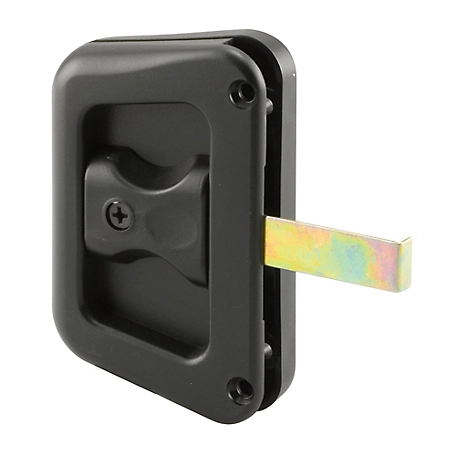 Prime-Line Black Plastic Hat Section Screen Door Handle and Latch, A 187