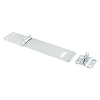 Prime-Line 6 in. Safety Hasp, Steel Construction, Zinc Plated Finish, Fixed,
