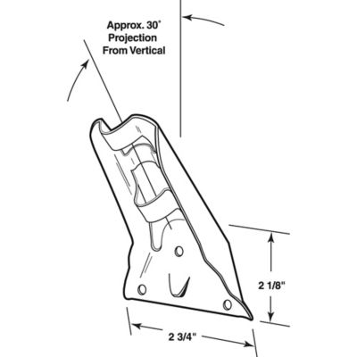 Image showing  3/4 in. Zinc-Plated Steel Flagpole Bracket, U 9378