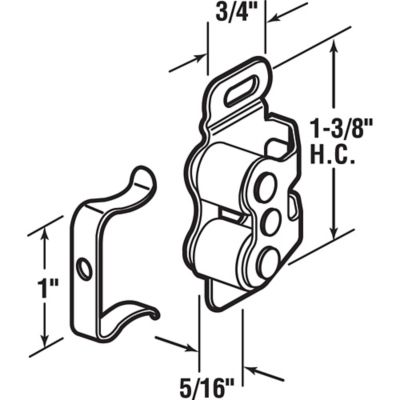 Image showing  Rv and Mobile Home Cabinet Door Catch, Double Post, 5 Sets, MP7081