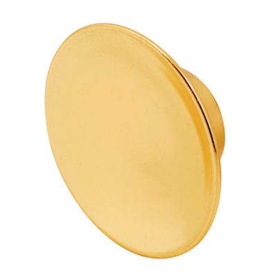 Prime-Line Bi-Fold Door Pull Knobs, 1-3/4 in. Outside Diameter, Diecast Construction, Brass Plated Finish (2 Pack)