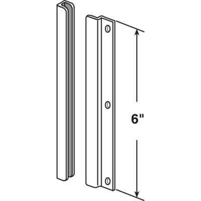 Image showing  6 in. Gray Steel In-Swinging Latch Guard