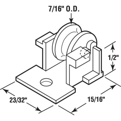 Image showing 1 th Prime-Line 7/16 in. Steel Sliding Window Roller Assembly, Fits Krestmark, 2 pk., G 3106