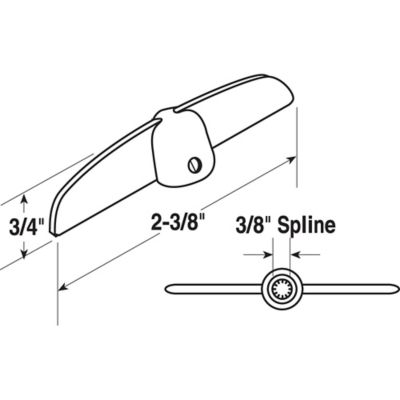 Image showing  3/8 in. Bronze Tee Handle Casement Operator, 2 pk., H 3625