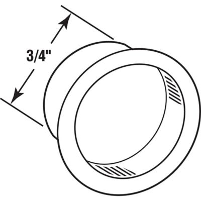 Image showing 1 th Prime-Line By-Pass Door Finger Pull, 5/16 in. x 3/4 in., Stamped Steel, Nickel Plated Finish 4 pk., N 6893