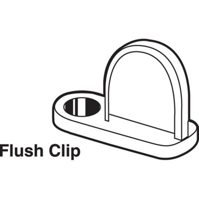 Image showing  Flush Screen Clips with Screws, Diecast, Mill, 12-Pack