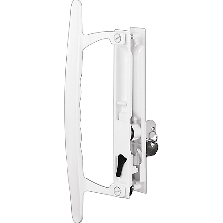 Prime-Line Sliding Glass Door Handle Set, 6-5/8 in., Diecast, Hook Style, Flush, C 1197