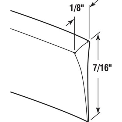 Image showing  Storm Door Bottom Sweep Seal, Gray Vinyl, 37 in. Length, V-Shape Delta (Single Pack), T 8681