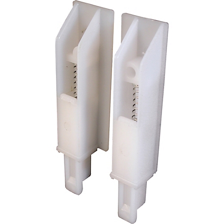 Prime-Line White Plastic, Sliding Panel Door Bottom Guides, 2 pk., N 6559