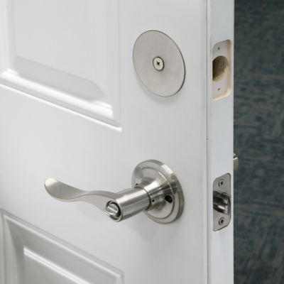 Image showing  Door Hole Cover Plate, 2-5/8 in. Diameter, Antique Brass Plated, U 10888