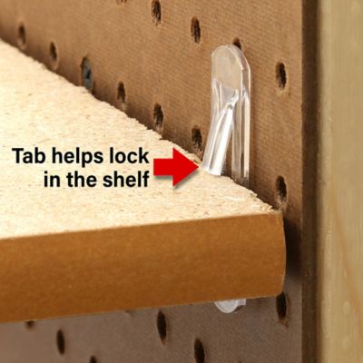 Image showing  Self-Locking Shelf Support Pegs, 1/4 in. Peg x 3/4 in. Shelf, Plastic, 4 pk., U 9398N