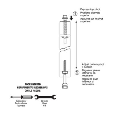 Image showing  Bi-Fold Door Bottom Pivot Pin Assembly with 3/8 in. Diameter Nylon Cap, N 6730