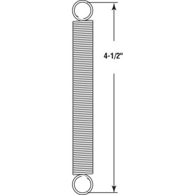 Image showing  Extension Spring, Nickel-Plated Finish, 0.041 Ga x 15/32 in. x 4-1/2 in., Closed Single Loop, 2 pk., SP 9621
