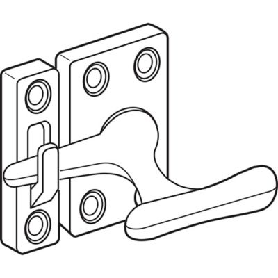 Image showing  1-7/8 in. Diecast and Steel Antique Brass Plated Casement Window Sash Lock, H 3683