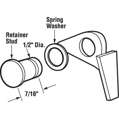 Image showing  Window Latch, Fits Rolleze Series 710 Horizontal Sliding Windows, Black