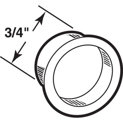 Image showing  Finger Pull, 3/4 in., Solid Brass, Classic Bronze, 4 pk., N 7320