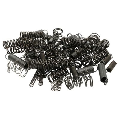 Prime-Line Spring Assortment, Spring Steel Construction, Nickel-Plated Finish, 20 Extension and 64 Compression Springs SP 9901