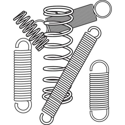 Image showing  Spring Assortment, Spring Steel Construction, Nickel-Plated Finish, 20 Extension and 64 Compression Springs SP 9901