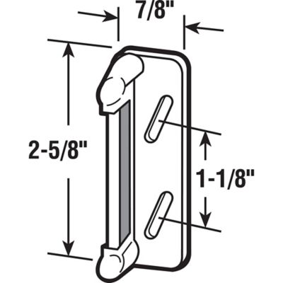 Image showing  Painted Black Finish Spring-Loaded Screen Door Strike Plate, Aluminum