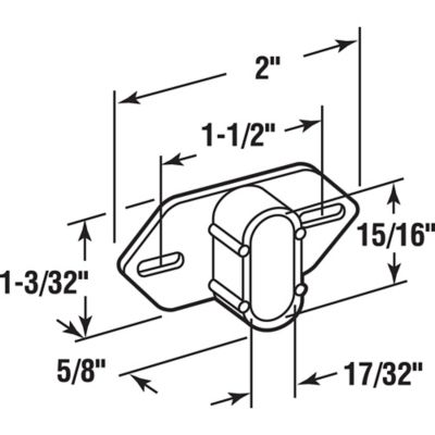 Image showing  Drawer Track Back Plate, Monorail, 2 pk., MP7146