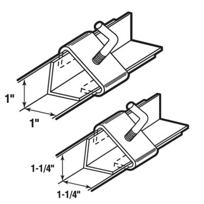Image showing  Bed Frame Rail Clamp Kit, Fits 1 in. and 1-1/4 in. Frames, Zinc Plated, 2 Sets, U 11310