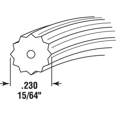 Image showing  0.23 in. x 25 ft. Roll Gray Spline, P 7529