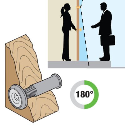 Image showing 5 th Prime-Line Door Viewer, 1/2 in. x 180 deg., Solid Brass Housing, Polished Brass Finish, U 9893
