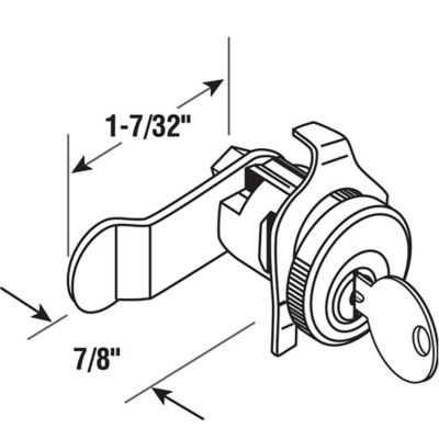 Image showing  5-Pin Tumbler Diecast Nickel-Plated Mailbox Lock, Bommer, S 4125
