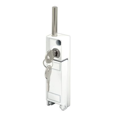 Prime-Line White Sliding Patio Door Keyed with Bolt Lock, U 9919