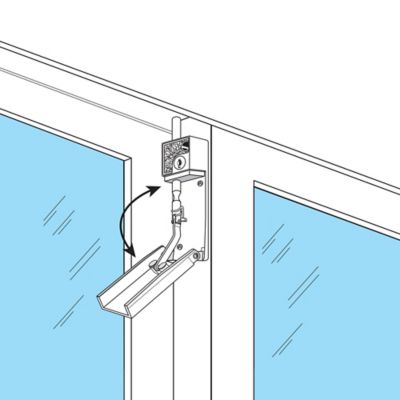 Image showing  White Sliding Patio Door Keyed with Bolt Lock